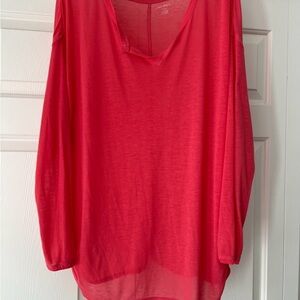 Lane Bryant pink Sheer Top